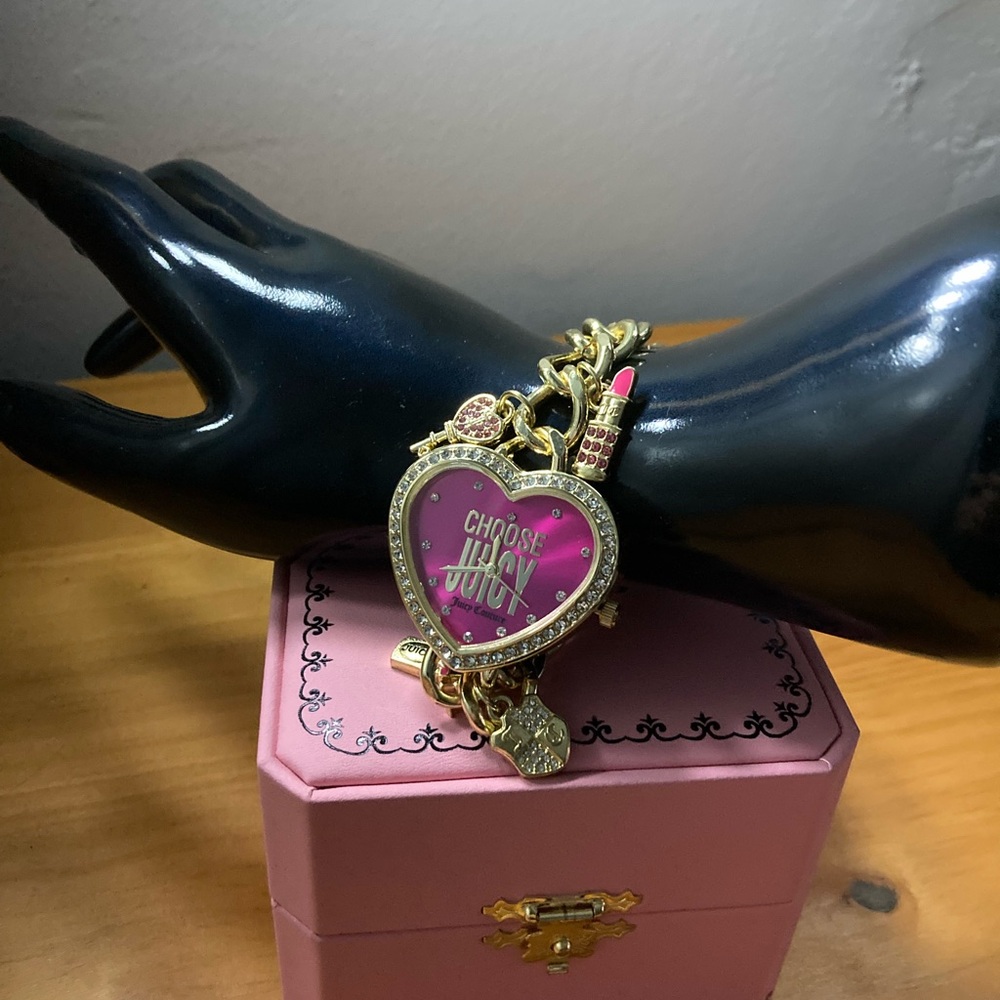 COPY - RARE Juicy Couture Silver Charms Bracelet Watch |